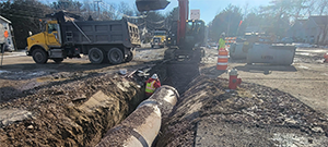 New stormwater infrastructure installed along the Champlain Parkway. Pictured near Morse Place.