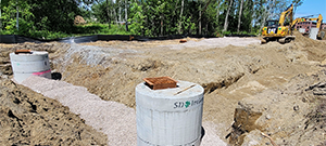 New stormwater infrastructure installed along the Champlain Parkway. 