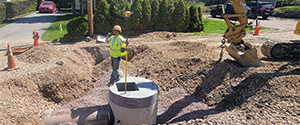 Installation of drainage infrastructure on Batchelder Street.