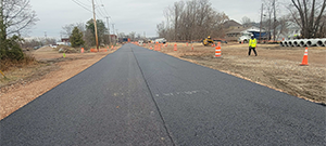 Temporary paving of Briggs Street prior to the winter shutdown after construction season 1.