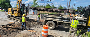 The removal of the railroad siding at the Flynn Avenue railroad crossing.