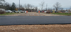 Temporary paving of Briggs Street prior to the winter shutdown after construction season 1.