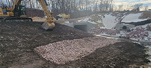 The Champlain Parkway Project included several stormwater features including the grass swale constructed along the Champlain Parkway.