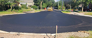 Wearing course paving of the new cul-de-sac on the westerly side of Ferguson Avenue.