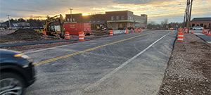 Temporary paving of Flynn Avenue prior to the winter shutdown after construction season 1.