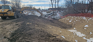 The Champlain Parkway Project included several stormwater features including the grass swale constructed along the Champlain Parkway.