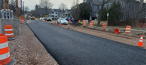 Temporary paving of Flynn Avenue prior to the winter shutdown after construction season 1.