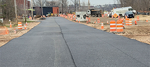 Temporary paving of Briggs Street prior to the winter shutdown after construction season 1.